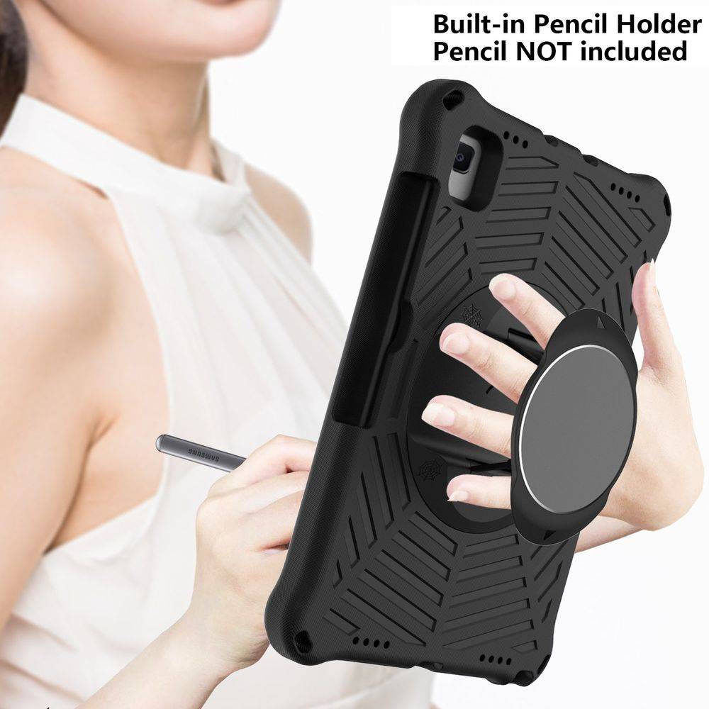 Für Samsung Galaxy Tab A7 10.4 2020 SM-T500 / SM-T505 360 Grad Hybrid Outdoor Schutzhülle Case Schwarz Tasche Cover Etui-4