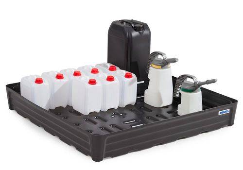 Kleingebindewanne pro-line aus Polyethylen (PE), ohne Gitterrost, 180 Liter, 1170x1170x180-1