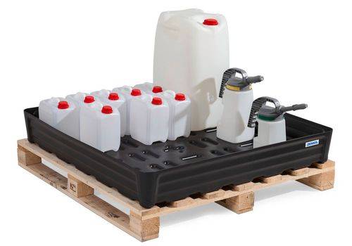 Kleingebindewanne pro-line aus Polyethylen (PE), ohne Gitterrost, 180 Liter, 1170x1170x180-3