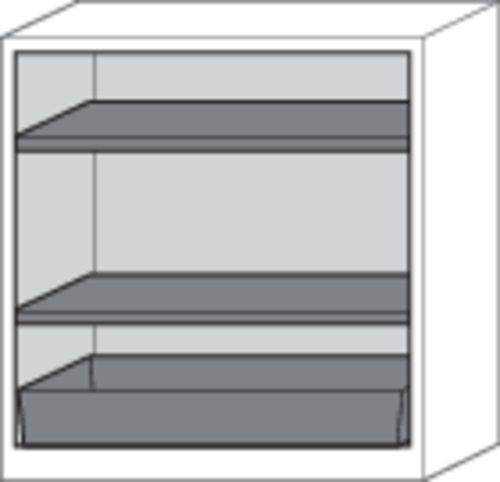 asecos Chemikalienschrank Systema CS-102, Korpus anthrazit, grau, 2 Einlegeböden und Bodenwanne-3