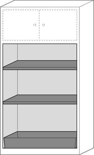 asecos Chemikalienschrank Systema-Plus, anthrazit, silber, Sicherheitsbox, Einlegeböden, Typ CS-30-1