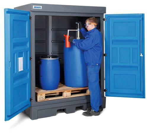 Gefahrstoff-Depot aus PE, HxBxT 1.980 x 1.560 x 1.080 mm, 2x 200 l-2