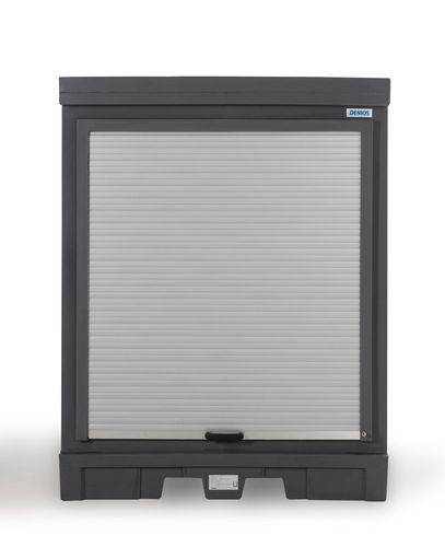 PolySafe Gefahrstoffdepot D, mit Rollladen und Kunststoffregal für Kleingebinde-4