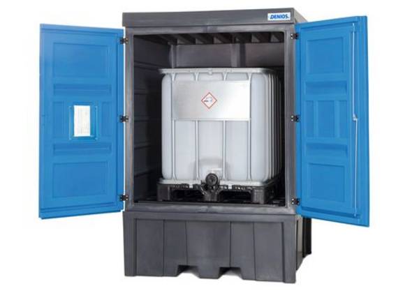 Gefahrstoff-Depot aus PE, HxBxT 2.330 x 1.560 x 1.550 mm, 1x IBC oder