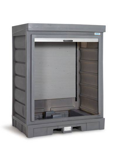 PolySafe Gefahrstoffdepot D, mit Rollladen, für 2 Fässer à 200 Liter-2