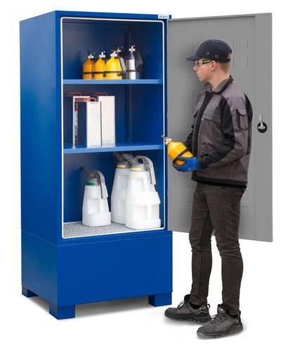 SteelSafe Gefahrstoffdepot D1, mit Türen und 2 Regalböden für Kleingebinde-3