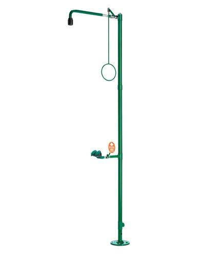Körperdusche mit Augendusche, grün, Bodenmontage, BR 832085/75 l-0