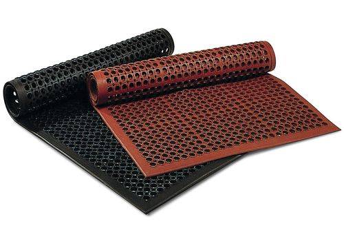 Ergonomische Sicherheitsmatten für Nassbereiche ST 9.30, rot, 90 x 295 cm-0