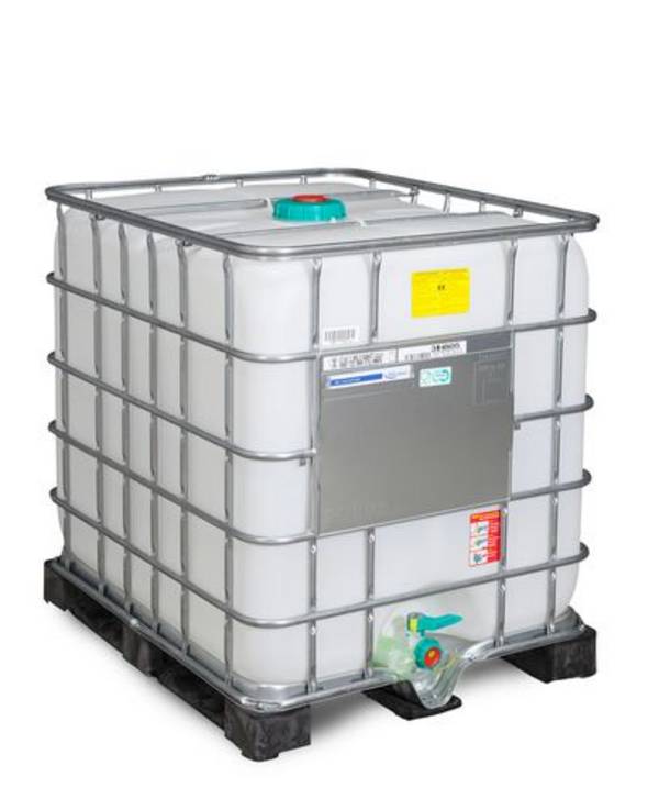 IBC Gefahrgut-Container, Ex-Ausführung, PE-Palette, 1000 Liter, Öffnung NW150, Auslauf NW50