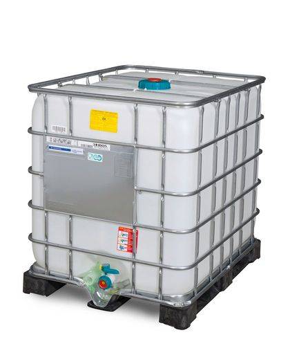 IBC Gefahrgut-Container, Ex-Ausführung, PE-Palette, 1000 Liter, Öffnung NW150, Auslauf NW50-2