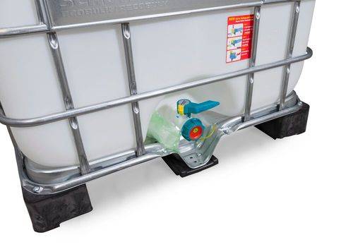 IBC Gefahrgut-Container, Ex-Ausführung, PE-Palette, 1000 Liter, Öffnung NW150, Auslauf NW50-4