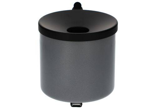 Selbstlöschender Wandascher, 2,4 Liter Volumen, silber