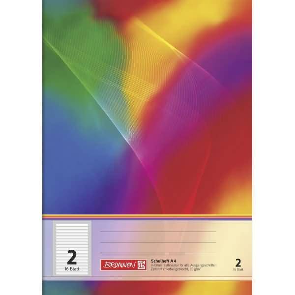 Schulheft A4 Lineatur 2 80 g/qm 16 Blatt-0