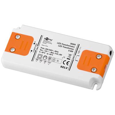 LED Transformator 230V auf 12V LED Niedervolttrafo für LED Beleuchtungen Gesamtlast bis 6 W 99 x 46 x 11 mm [Energieklas-3