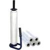Stretchfolienset Stand.L300 mxB450mm 20 µm transp.m.1 Abroller u.6 Rl.
