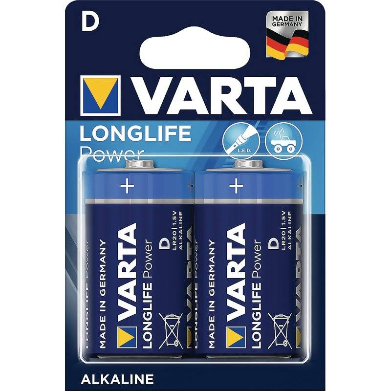 Batterie LONGLIFE Power D Blister a 2 Stück VARTA