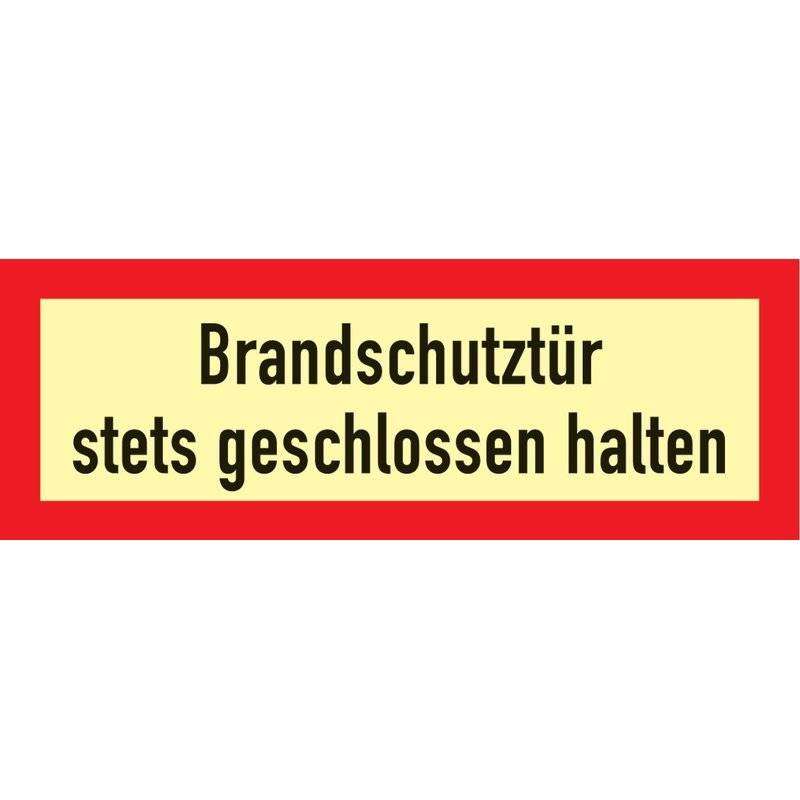 Folie Brandschutztür 297x105mm rot/weiß nachleuchtend selbstklebend-0