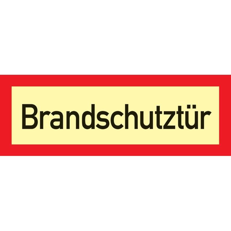 Folie Brandschutztür 297x105mm rot/weiß nachleuchtend selbstklebend-0