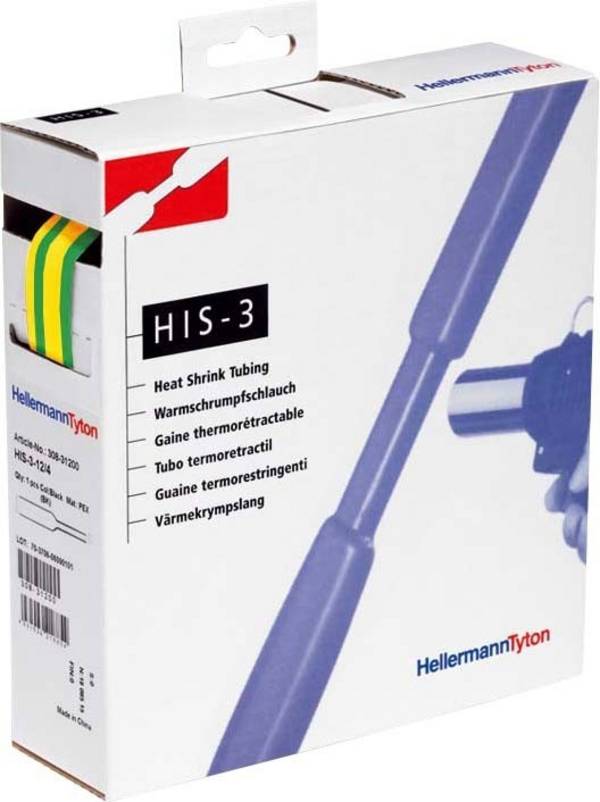 HellermannTyton Schrumpfschlauch HIS-3/1-POX-GNYE