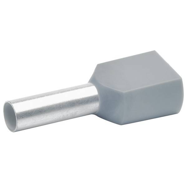 Klauke Zwillings-Aderendhülse 2x4qmm gr isol. 87412-0