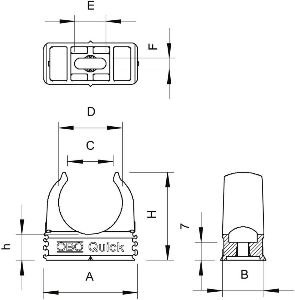 100 Stk. OBO Bettermann Quick-Klemmschelle 2955 M-1