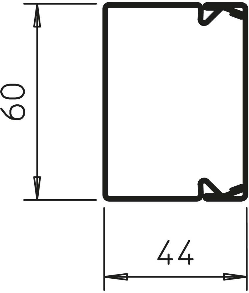 2 Mtr. OBO Bettermann Leitungsführungskanal LKM4-1