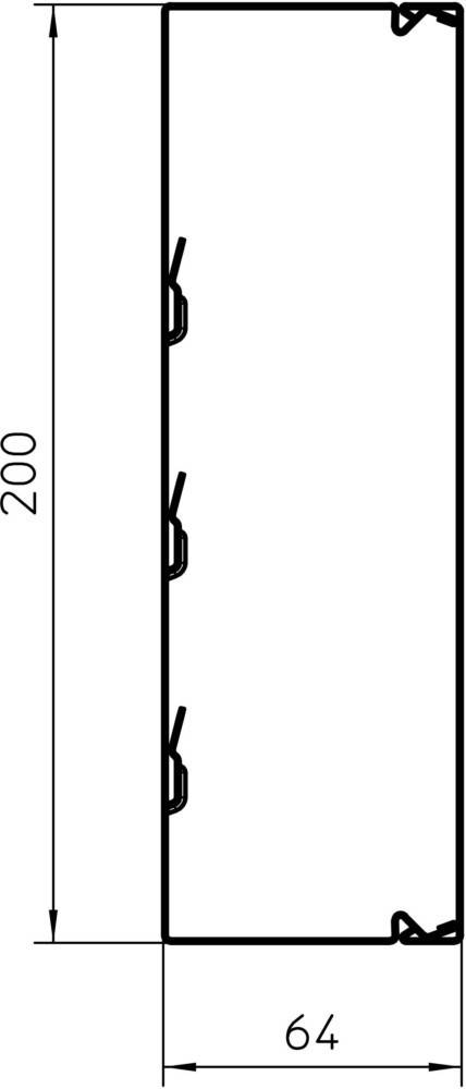 2 Mtr. OBO Bettermann Leitungsführungskanal LKM6-1