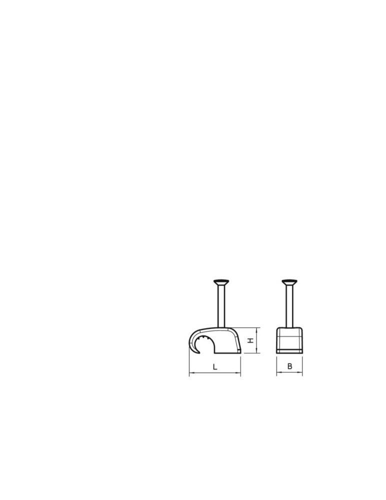 100 Stk. OBO Bettermann Haft-Clip m.Nagel 2027 30-2