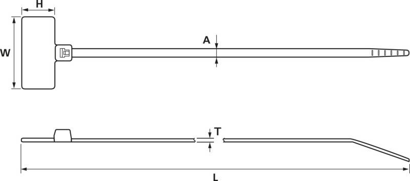 100 Stk. HellermannTyton Kennzeichnungsbinder IT1-3