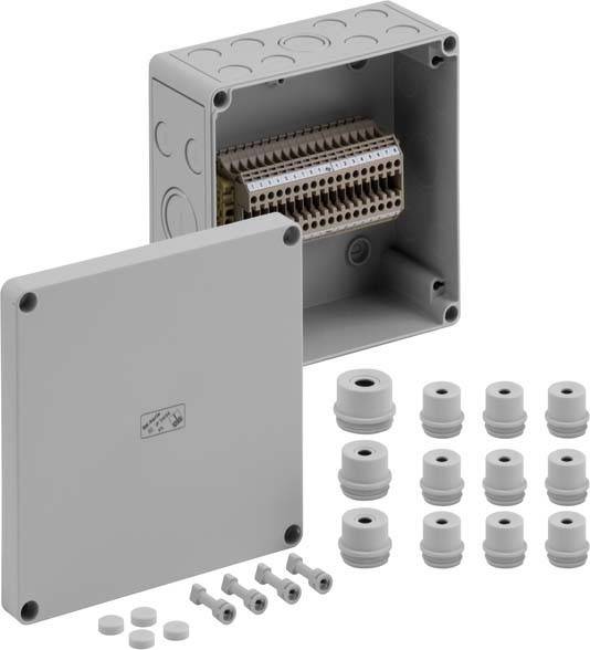 Spelsberg RK 4/18-18x4q Reihenklemmen-Gehäuse 180 x 182 x 90 Kunststoff Grau 1 St.-1