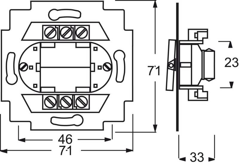 Busch-Jaeger Ausschalter-Einsatz 2000/3 US-1