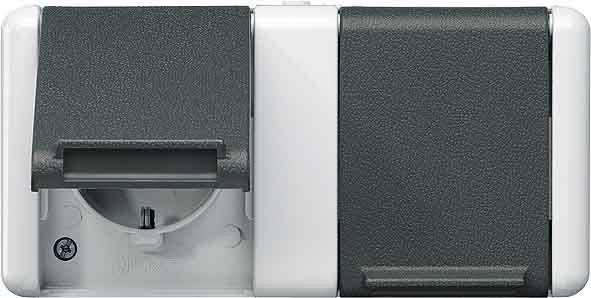 Jung SCHUKO-Steckdose 2-fach 8220-1 W-1