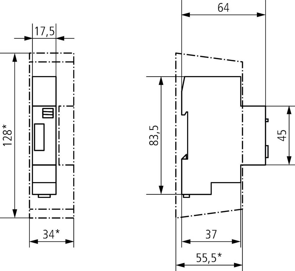 Theben 0090001 Treppenlichtzeitschalter Hutschiene 230 V/AC-1