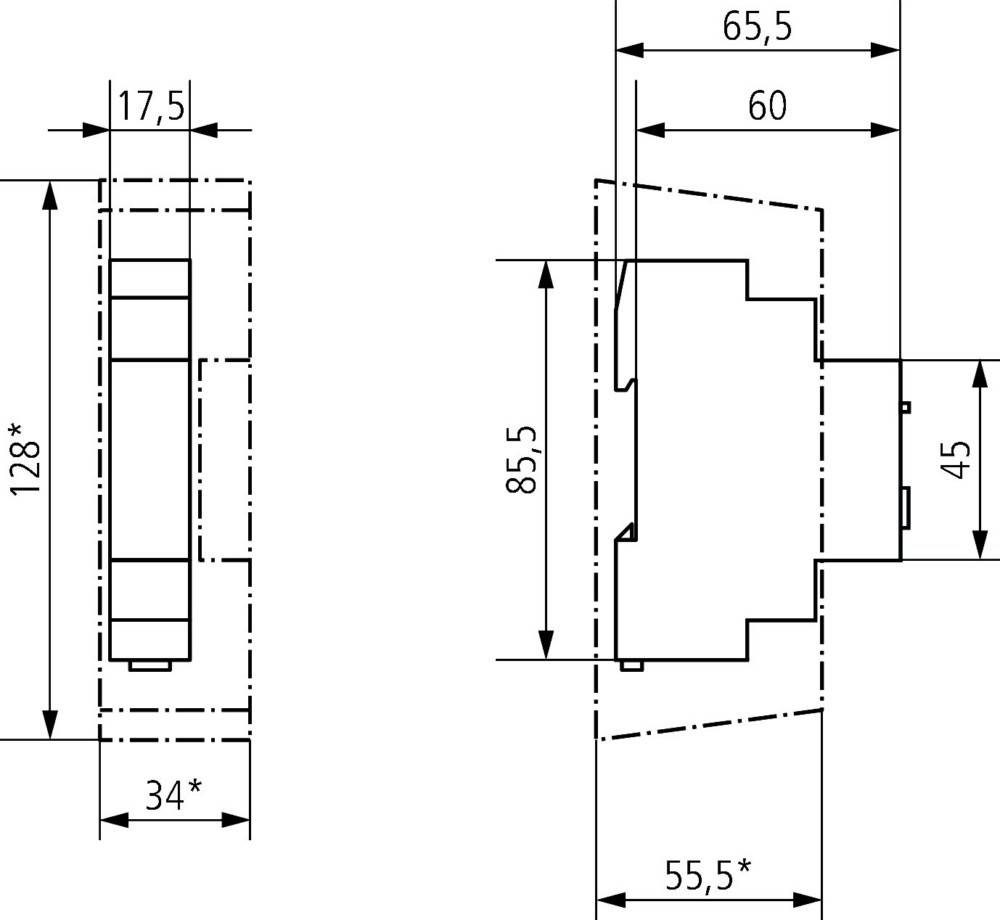 Theben 0010002 Treppenlichtzeitschalter Hutschiene 8 V DC/AC, 12 V DC/AC, 24 V DC/AC, 110 V DC/AC, 230 V DC/AC-1