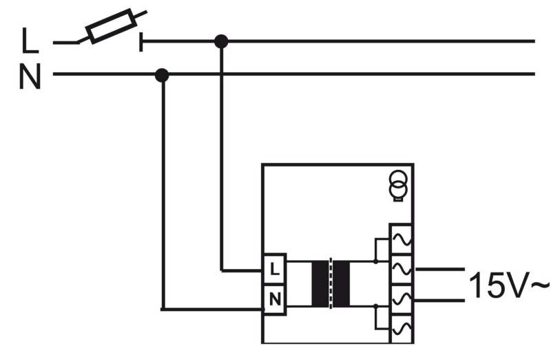 Busch-Jaeger Netzteil-Einsatz 1518 U 230 V, 71 mm, 31 mm-2
