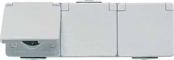 Jung SCHUKO-Steckdose 3-fach 623 W-1