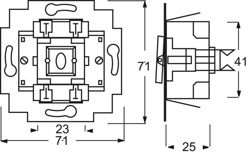 Busch-Jaeger Ausschalter-Einsatz 2000/2 US-101-2