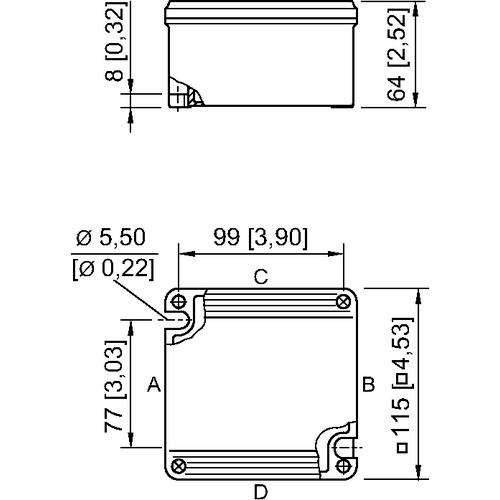 Stahl Abzweigdose EEx e 8118/121-807-1
