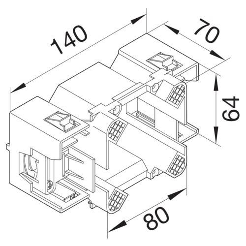 Hager TEHALIT Einbaudose G2744 für CEE Steckdosen-1