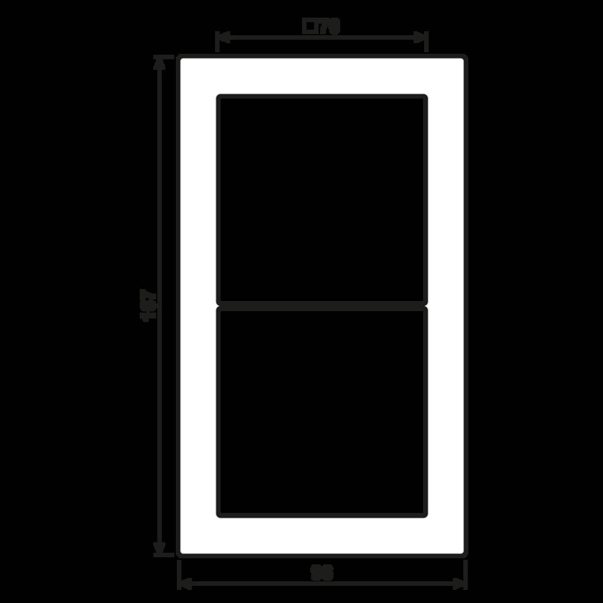 Jung 2fach Rahmen Abdeckung Schwarz LSD982SW 1 St.-1