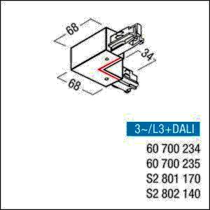 Zumtobel Group Winkelverbinder 3ph ws S2 801170-1