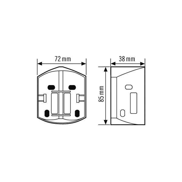 ESYLUX RC-Ecksockel br RC EDGE MOUNTING BN-1