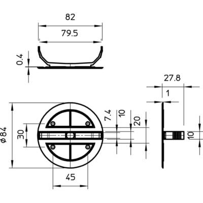 Federdeckel - Durchmesser: 70mm  Menge: 1 Stück - Leitermann