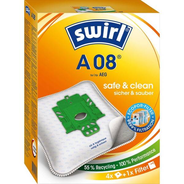 Swirl Staubbeutel A 08(A09) EcoPor VE4