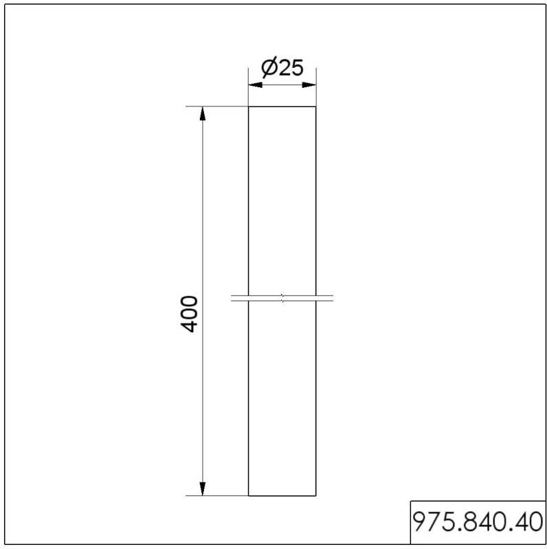 Werma Rohr D25mm 400mm lang SR-2