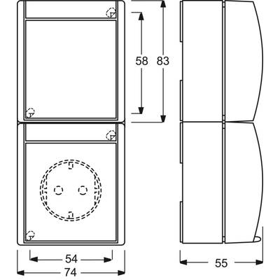 BUSCH JAEGER - Busch-Jaeger 2601/6/20 EBW-53, Typ F, 2P+E, Blau, Weiß, IP44, 250 V, 16 A-3