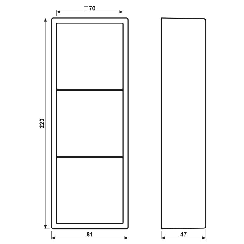 Jung AP-Kappe LS583AWW mit Rahmen 3fach-1
