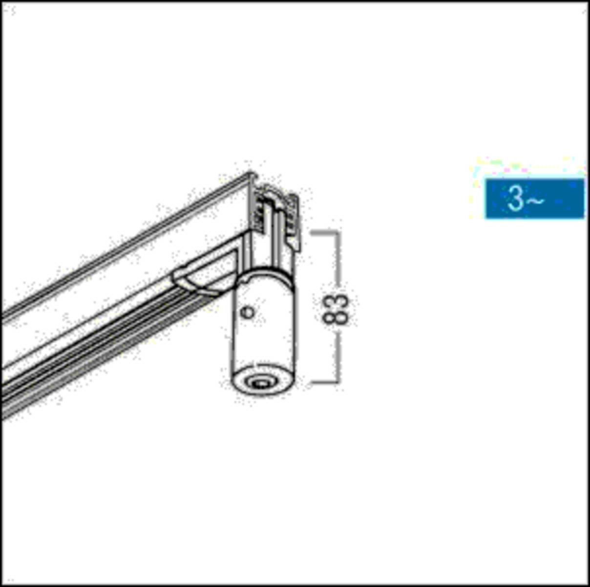 Zumtobel Group Pendel-Adapter 3ph ws 3CU ADAPT #6-1