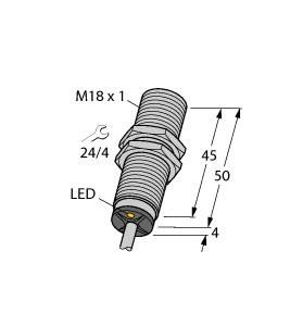 Turck Sensor Induktiv bündig PNP, Schließer BI8-M18-AP6X-1