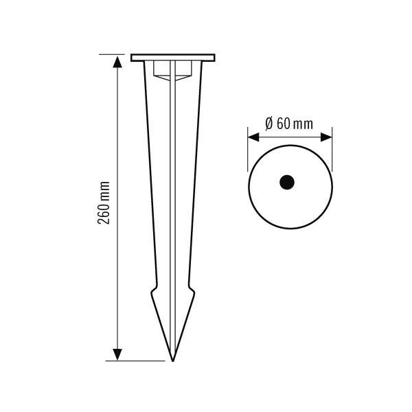 ESYLUX Bodenanker inkl. Adapter FL GROUND SPIKE-1